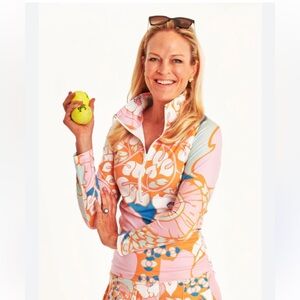 NWOT CK Bradley Sutra Half Zip Pullover Narnia Nectarine Size Medium